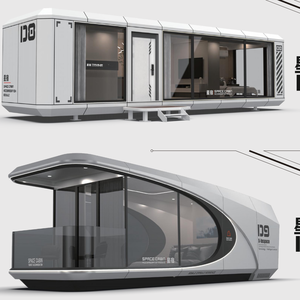 Custom Capsule House Commercial Space Airship Pod Hotel Sleeping Pods Bunk Bed Container Space Capsule Hotel