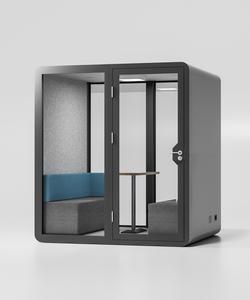 Modern Steel Negotiation Cabin for 4-6 Persons Office Building