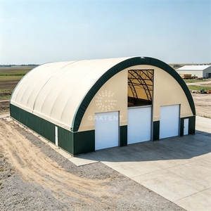 Wind Rated 110km/h Galvanized Container Shelter Arch Roof 30x80m PVC Tent