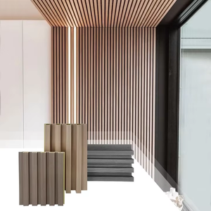 Waterproof Fireproof Wood Texture PVC WPC Fluted Wall Panel