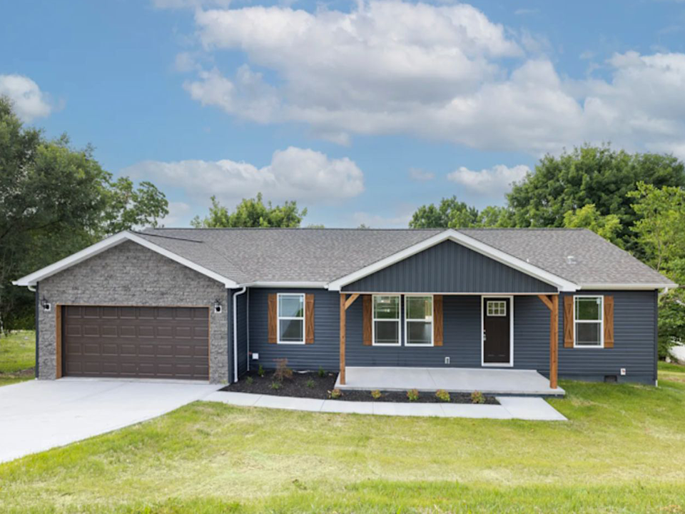 Hardie cement siding on Foldum permanent modular housing