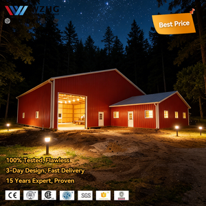 Small Red Barn Shed 20x30 Industrial Steel Utility Shed